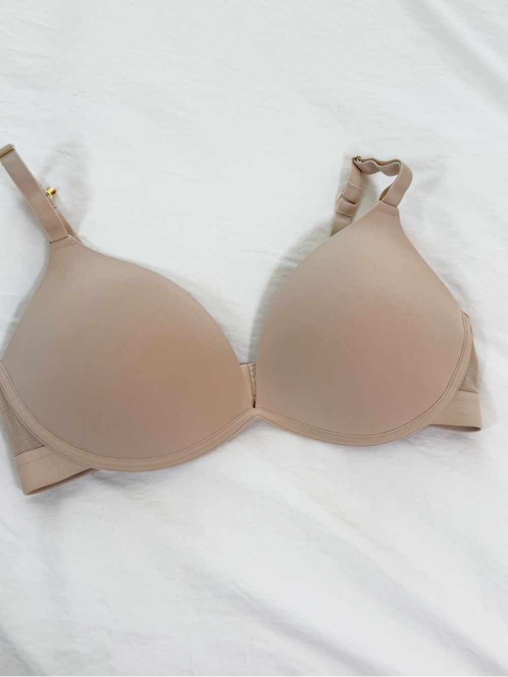 Lively All Day No Wire Push Up Bra 36D Toasted Almond Nude Wireless - Picture 2 of 4